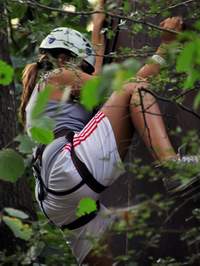 Parete di arrampicata allo SkyPark di Perticara di Novafeltria